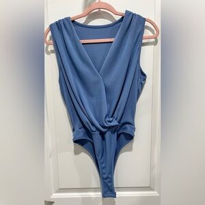 SHEIN Light Blue Ribbed Top